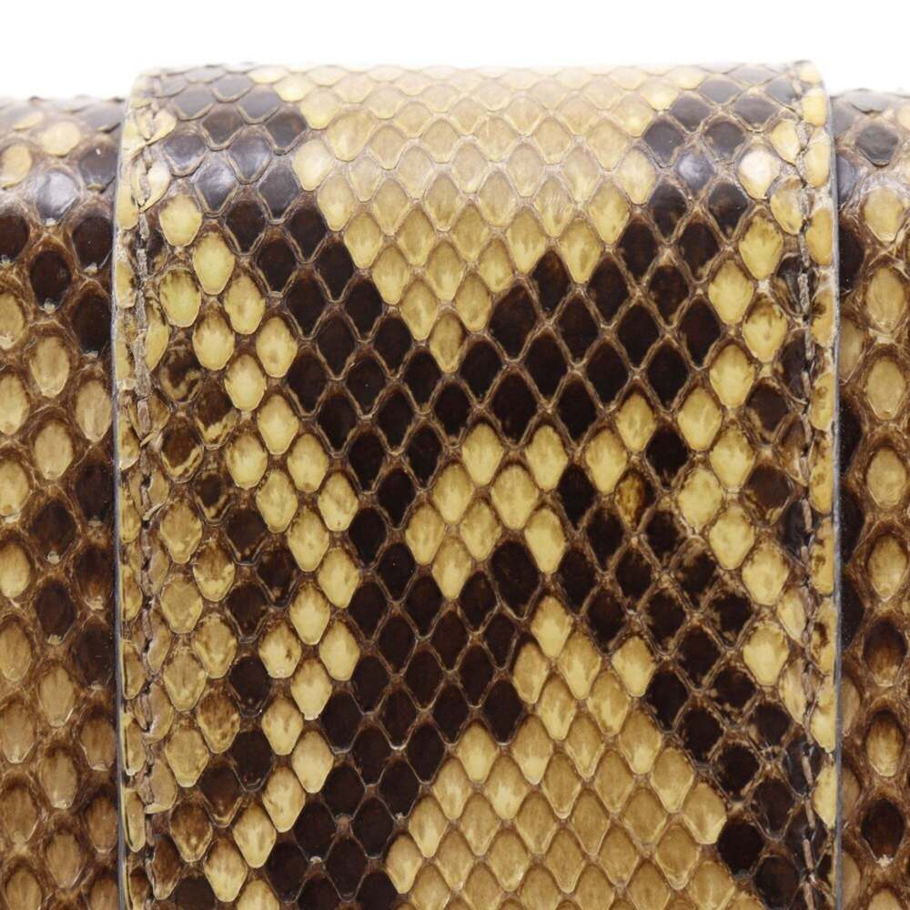 Gucci Bamboo Long Wallet 369661 Python Brown Snap… - image 12